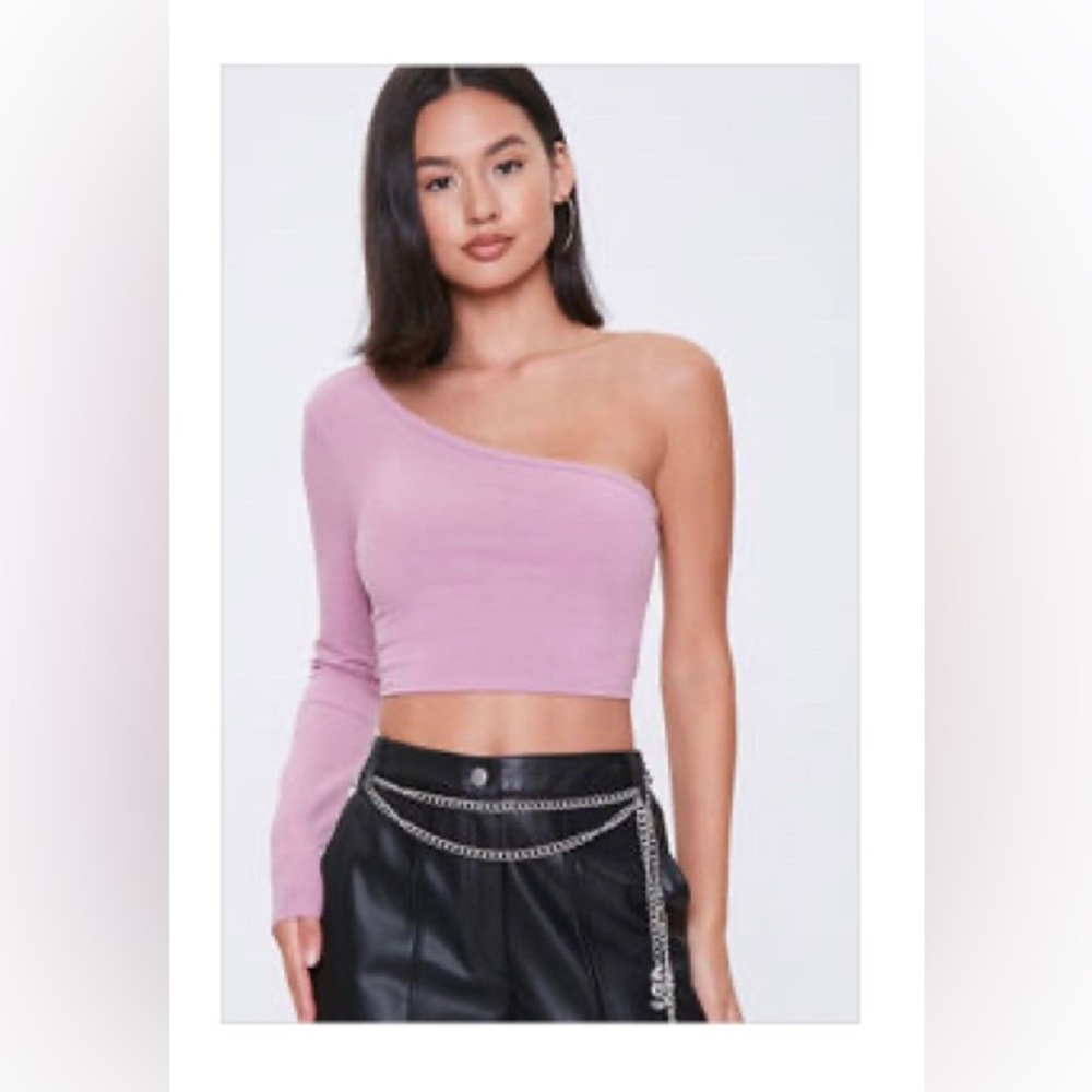 Pink One Shoulder Top, Small